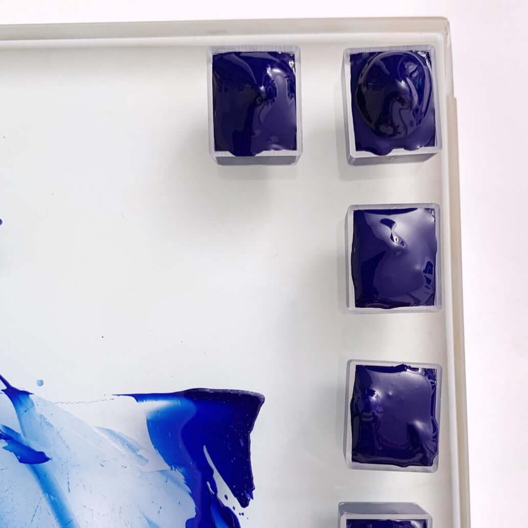 Aquarelle artisanale - Bleu Andromède