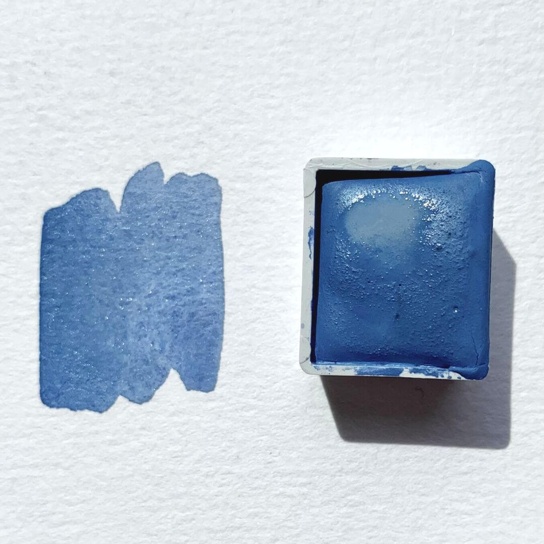 Aquarelle artisanale - Bleu Georgia