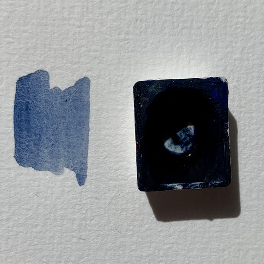 Aquarelle artisanale - Bleu Pierre d'encre