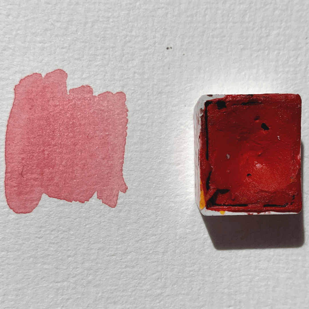 Aquarelle artisanale - Rouge intense