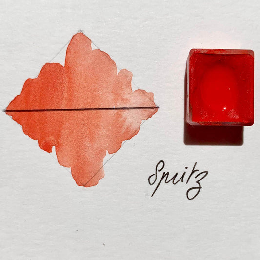 Aquarelle artisanale - Rouge Spritz