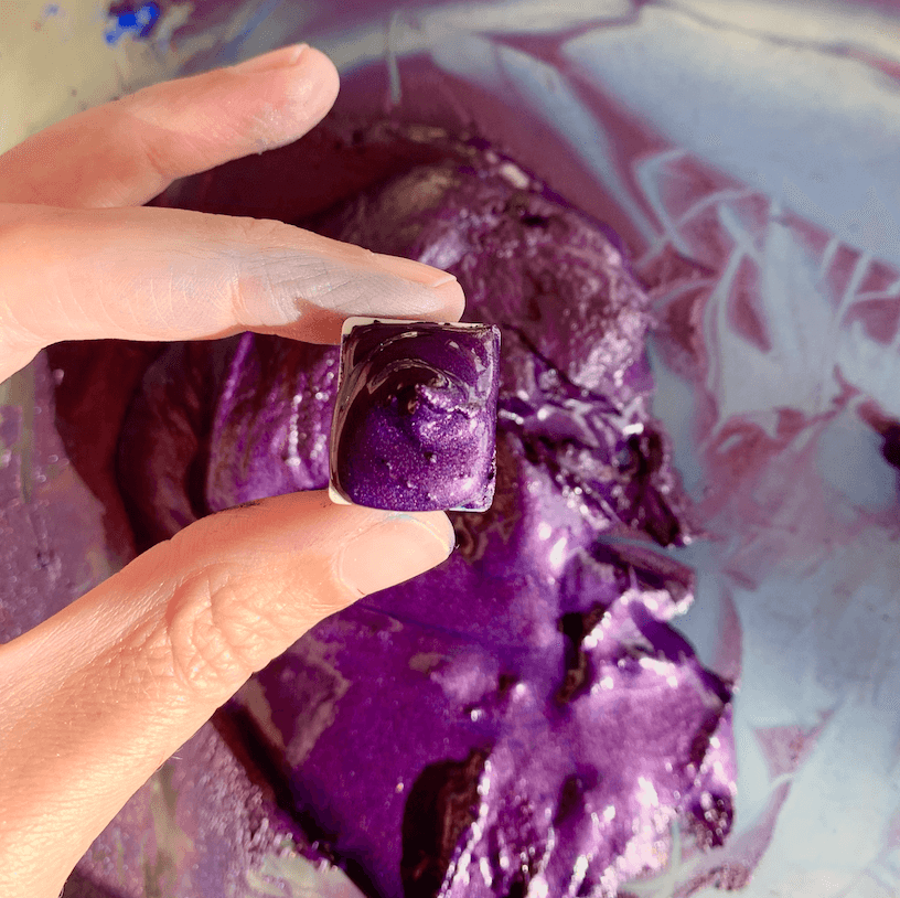 Aquarelle artisanale - Cure 6.0 - Violet paillettes